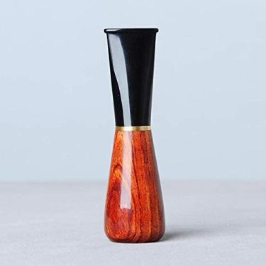 Imagem de MUXIANG Suporte para bocal de charuto filtro de charuto feito à mão jacarandá (40 anéis)