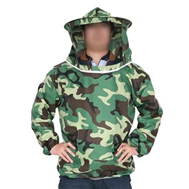 Imagem de Tingpai Terno de apicultu Jaqueta de abelha com chapéu de apicultu Véu com zíper Profissional Terno de apicultor Apicultu Mangas proteto s Camuflagem Roupas de apicultu pa homens Mulheres
