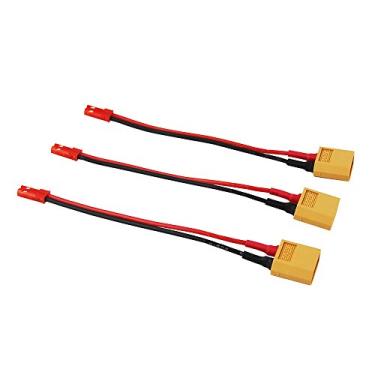 Imagem de OliYin 3 pçs macho XT60 para adaptador conector JST macho 10 cm resistente 20 awg carregador de fio para Phantom (pacote com 3)