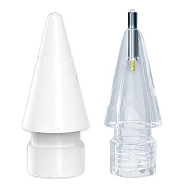 Imagem de TECKEEN 2 pontas de lápis de substituição de alta sensibilidade para iPad Pencil 1/Pencil 2 pontas