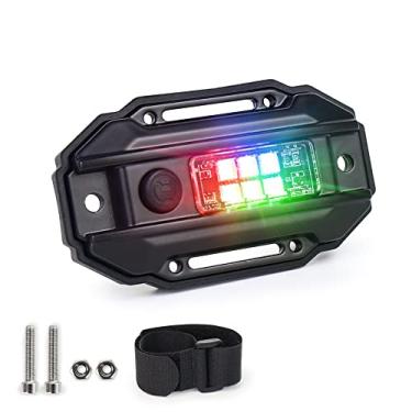 Imagem de POVTOR Luz interior LED para carro com suporte de barra estroboscópica RGB universal - UTV ATV Polaris RZR Can Am Truck - Branco/Vermelho/Verde/Azul