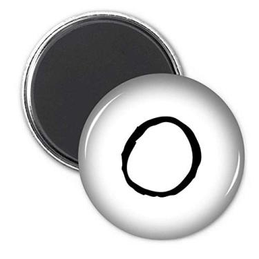 Imagem de Alfabeto grego omicórnio preto silhueta ímã adesivo decoração emblema presente