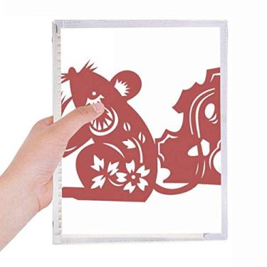 Imagem de Caderno com estampa do zodíaco chinês ano de rato, diário de folhas soltas recarregável, papelaria