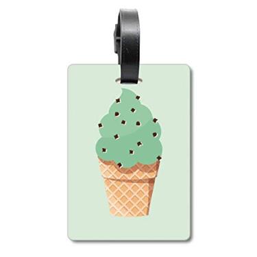 Imagem de Ilustração de sorvete de aveia verde etiqueta etiqueta de bagagem cartão pendurado etiqueta de scutcheon, Multicolorido.