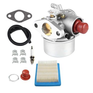 Imagem de Carburador 640025 para motores Tecumseh 640025A 640025B 640025C OHH55 OH60 OH65 4.5HP 5HP 5.5HP 6HP 6.5HP série OHH OHV com kit de velas de ignição de filtro de ar 36046