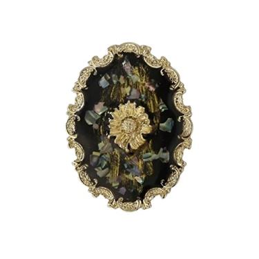 Imagem de KIZQYN Broche feminino retrô de luxo broche de girassol corpete broche feminino de acessórios de vestuário requintados acessório de fantasia