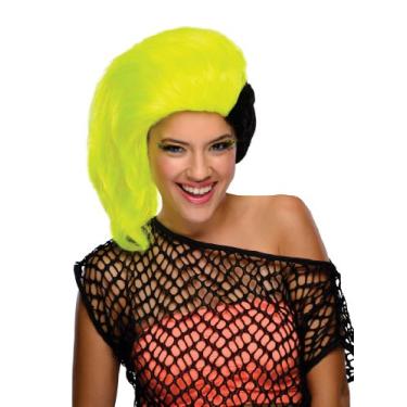 Imagem de Rubie's Peruca Punk Rave Costume, Amarelo/preto, tamanho nico