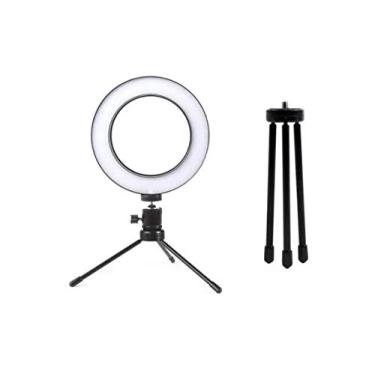 Imagem de Iluminador Ring Light Anel De Luz Led 16cm Redondo Completo Triple Luz Para Selfie Maquiadores Estudio Moda Video Fotos