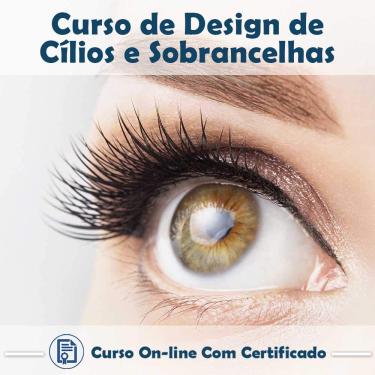 Imagem de Curso online em videoaula sobre Design de Cílios e Sobrancelhas com Certificado + 2 brindes