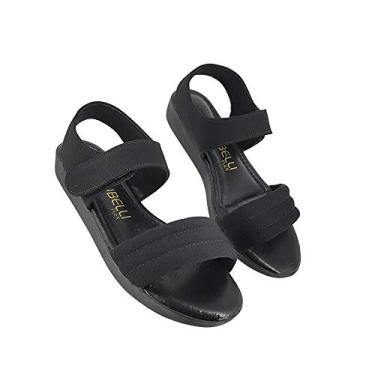 Imagem de Sandália Feminina Sapato Salto Baixo Dubelli Flex Ultra Confort AM106 Cor:Preto-MODELO-C;Tamanho:38