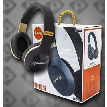 Imagem de Fone de ouvido Dobrável bluetooth on ear com microfone Branco e micro sd e radio fm e Suporte para Celulares, PC gamer e TV, Branco