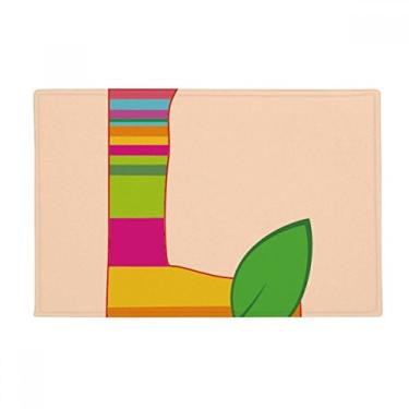 Imagem de DIYthinker L Alfabeto Laranja Fruta Linda no Padrão Tapete Tapete Antiderrapante para Porta de Banheiro