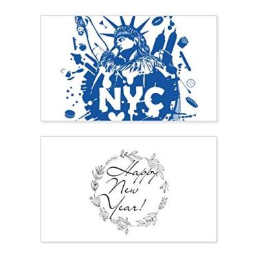 Imagem de Nova York City USA of Liberty Festival Ano Novo Cartão de felicitações Bless Message Present