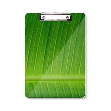 Imagem de Fotografia imagem de folha de banana natureza prancheta pasta bloco de escrita placa de apoio A4