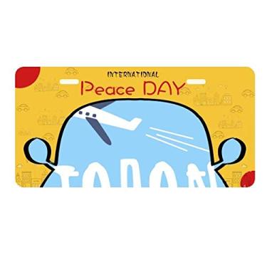 Imagem de DIYthinker Placa de carro japonesa para viagem de avião, etiqueta para decoração de carro, dia da paz