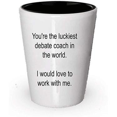 Imagem de Copo de shot Debate Coach – Melhor treinador de debate de todos os tempos – ideia inovadora para coaching Companion – e aniversário de formatura (6)