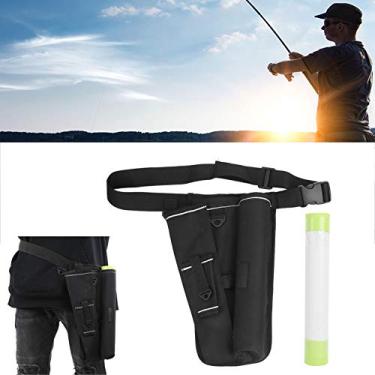 Imagem de 01 Bolsa de cintura para pescar, suporte para vara de pescar, bolsa de cintura portátil para equipamentos de pesca para pescadores, amantes de pesca, para atividades ao ar livre