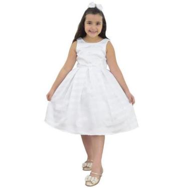 Imagem de Vestido Branco Infantil - Batizado De Menina - Moderna Meninas