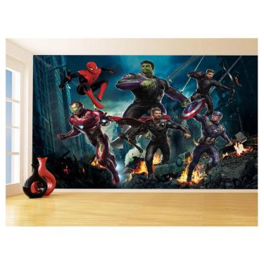 Imagem de Papel De Parede 3D Heróis Vingadores Hulk Thor 3,5M Nhma119