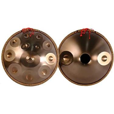 Imagem de Tambor De Aço Handpan De 432 Hz, Percussão De Tambor Golden Handpan, Notas De 9/10/12/14 De 22 Polegadas ''Gold Performer'' Em Ré Menor Com Caixa Handpan Macia, Suporte Handpan Durável E Pano Livr