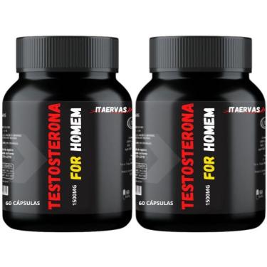 Imagem de 2x Testosterona FOR Homem 1500mg Massa Muscular Hipertrofia