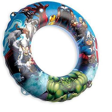 Imagem de Boia Inflável Circular De Cintura Com Franja Avengers 72 Cm - Etitoys