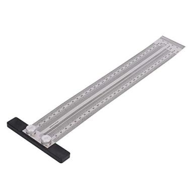 Imagem de Woodworking Scribe Ruler, 300mm High-precision Stainless Steel Line Marking T-Rule,square