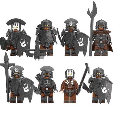 Imagem de 8pcs O Senhor dos Anéis Série Building Blocks Strong Orc