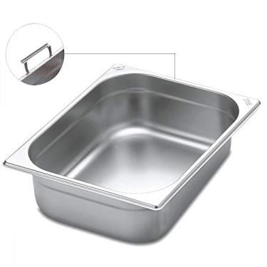 Imagem de Conjunto de Cubas 10 peças Tramontina GN 1/2 em Aço Inox com Alças Móveis Profundidade 100 mm - Aço 304