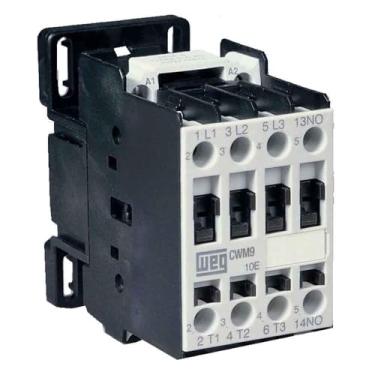 Imagem de Contator Tripolar 24VCA 9A 1NA 60Hz Weg - CWM 9-10-30V04