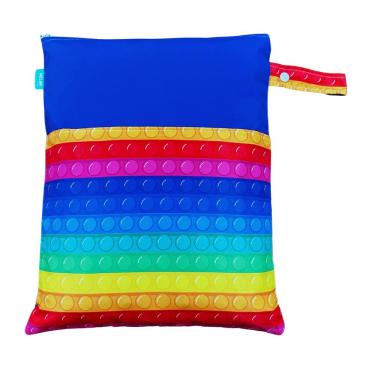 Imagem de Saco Impermeável Grande Organizador Fralda Roupa Suja Limpa - Pop It - Tactel