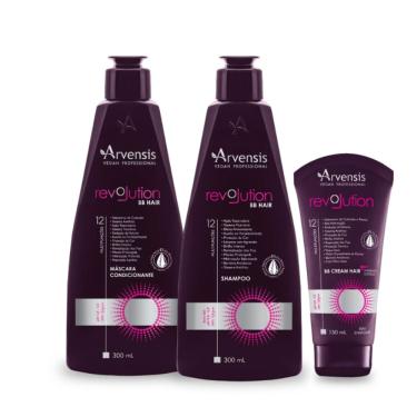 Imagem de Kit Shampoo + Condicionador + Cream Bb Hair Revolution Arvensis
