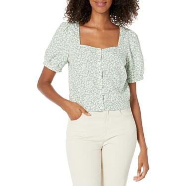 Imagem de Levi's Blusa feminina Simone manga curta, (nova) Riley Floral Granito Verde, GG, (Novo) Riley Floral Granito Verde, XG