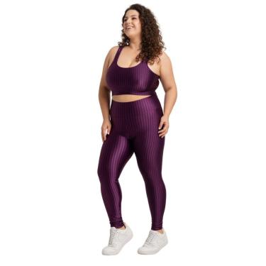 Imagem de Conjunto Top e Calça Plus Size New Zig 3D Vekyo Bojo Compressão Academia Treino Moda Fitness-Feminino