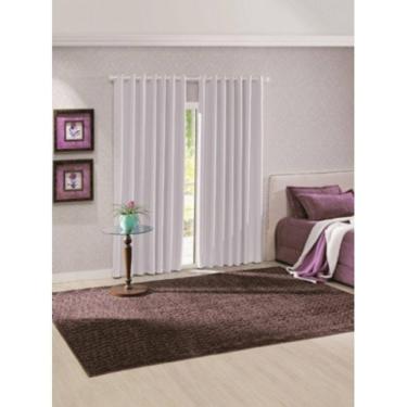 Imagem de Cortina Corta Luz Bella Janela Tecido Liso 300x230 cm Marfim