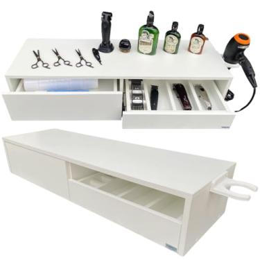 Imagem de Bancada Sukev para Barbearia Console Barbeiro Branco