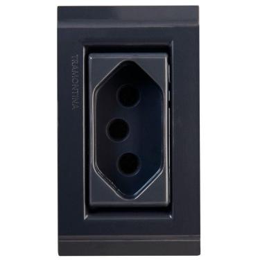 Imagem de Conjunto Para Móvel 1 Tomada 2p+t 20 A Tramontina Liz Grafite Tramontina