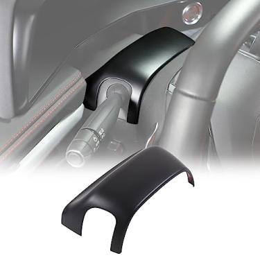 Imagem de Daeiclru Capa de acabamento de base de volante de carro compatível com Chevrolet Corvette C8 2020-2023, acessórios de acabamento do painel de volante interior ABS (preto fosco)