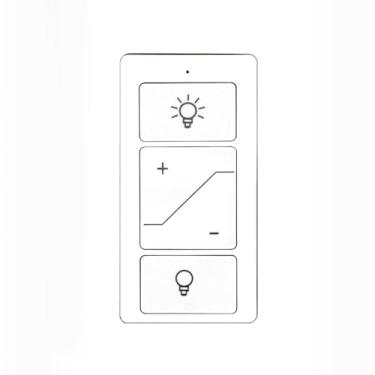Imagem de Humpptom Controle remoto sem fio para interruptor regulador, 3 vias sem fio com interruptor de luz de montagem, apenas interruptor de regulação
