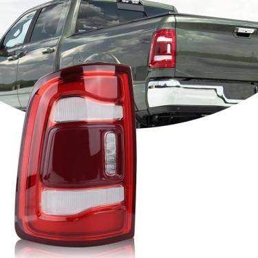 Imagem de YEQSHNG Lâmpada traseira tipo luz traseira de LED com acabamento vermelho sem montagem de ponto cego compatível com Dodge Ram 2500 3500 2019-2023 lado esquerdo do motorista 68361717AD