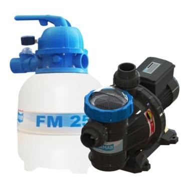 Imagem de Conjunto Filtrante Bomba + Filtro Sodramar Até 19 Mil Litros