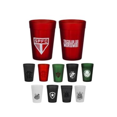 Imagem de Conjunto Com 2 Copos Americanos Personalizados Com Seu Times , 190 ML Vidro Resistente e Com Caixa Para Presente (São Paulo vermelho)