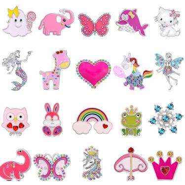 Imagem de 32 peças de lindos pingentes para clog Garden Shoe Slippers, não aleatórios, decoração de sapato unissex, contém borboleta, sapo, fada, elefante, gato, arco-íris, Resina, não aplicável