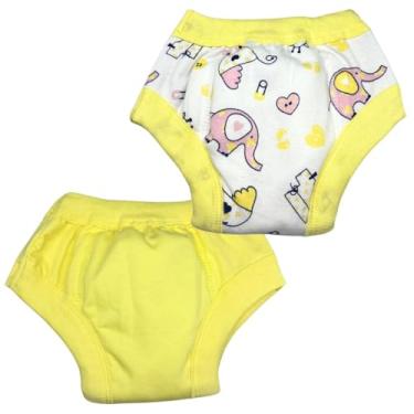 Imagem de Calcinha Desfralde Algodão Absorvente 2und Elefante Amarelo (XXG)