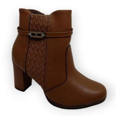 Imagem de Bota Cano Curto Piccadilly 130223-1 Feminina - Camel-Feminino