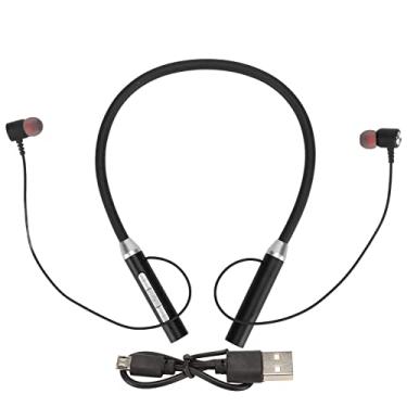 Imagem de Fones de Ouvido Com Fita para o Pescoço, Fones de Ouvido Magnéticos BT 5.2 Sem Fio, Design à Prova D'água IPX5, Graves Estéreo Ergonômicos Aprimorados, Fones de Ouvido Esportivos