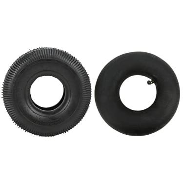Imagem de Pneu Com Câmara de Ar Interna 4.10-3.50-4, Substituição Interna e Externa Pneumática de Borracha Espessada para Carrinhos de Triciclos Elétricos