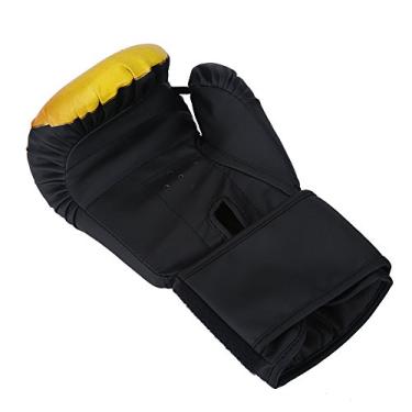 Imagem de Luvas de Boxe para Adultos e Boxe Tailandês Spar Perfuração Appling Dbag Luvas Pretas Completas para Combate (Preto)