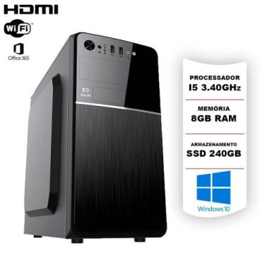 Imagem de PC Novo Cpu i5 3.40GHZ 8GB SSD240GB  Wi-fi WIN 10 PRO + OFFICE Usb 3.0