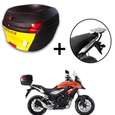 Imagem de Baú 34 litros Awa Proos com Bagageiro para CB 500X 2013-2023, Amarelo